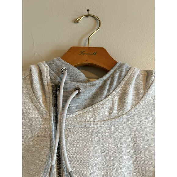 KUHL Arva Hoodie Long Sleeve Sweatshirt Asymmetrical Zipper‎ & Pockets Grey SZ S - Picture 6 of 14